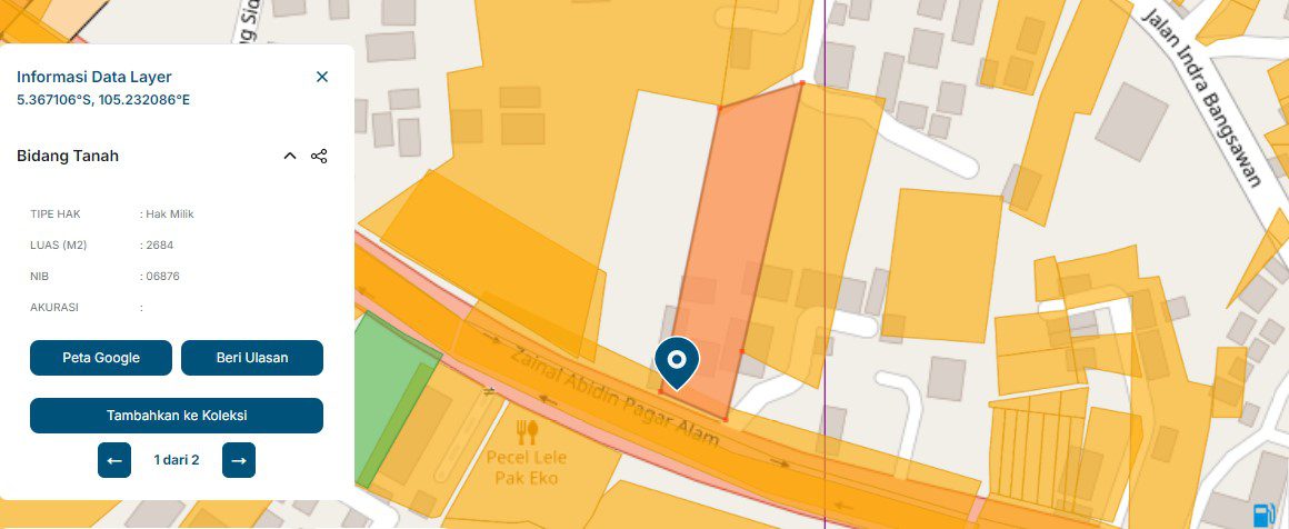 DIJUAL KAVLING 2.684 METER PERSEGI RAJABASA BANDARLAMPUNG - Foto 2