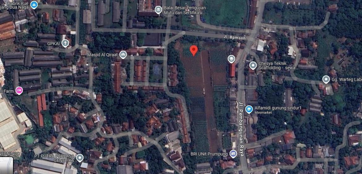DIJUAL KAVLING 3.541 METER PERSEGI JL. RAYA PUSPITEK GUNUNG SINDUR KABUPATEN BOGOR