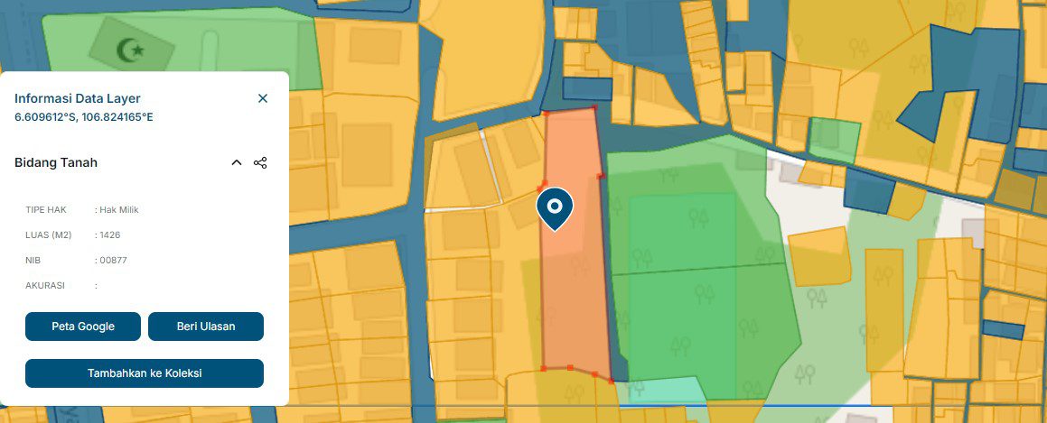 DIJUAL KAVLING 1.821 METER PERSEGI PERUMAHAN BARANANGSIANG INDAH BOGOR TIMUR - Foto 2