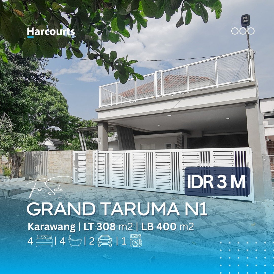 Rumah Mewah di Grand Taruma Karawang - Dekat Tol, Lingkungan Asri & Luas 400m2