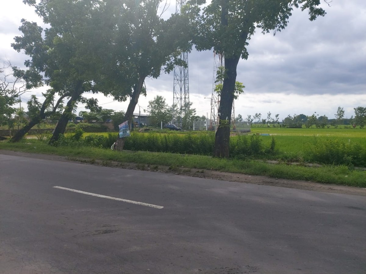 Tanah Sangat Strategis di Pinggir Jalan Bekonang Mojolaban Arah ke Palur, Cocok untuk Dibangun Ruko atau Area Bisnis.