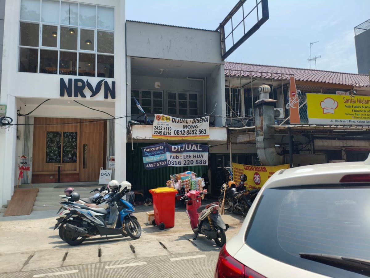 Dijual Ruko Boulevard Raya Samping BCA & Indomaret, Kelapa Gading - Jakarta Utara