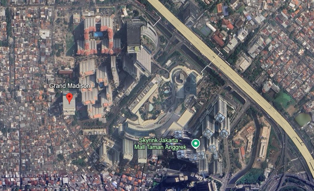 DISEWAKAN, APARTMENT PREMIUM FULLY FURNISHED, BEDROOM 2+1, GRAND MEDISON CENTRAL PARK, JAKARTA BARAT