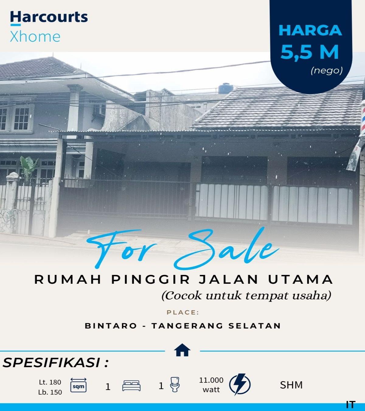 Rumah di Pinggir Jalan Utama Bintaro sektor 1 Tangerang Selatan - Foto 7