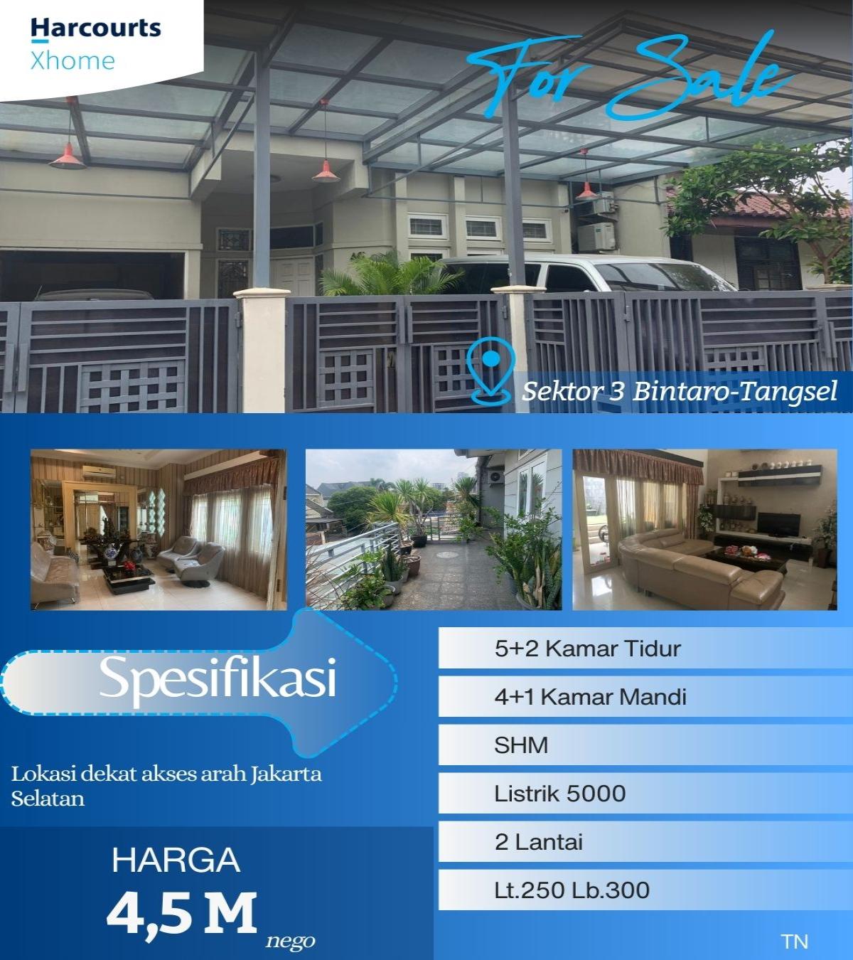 Dijual rumah besar di camar Bintaro Jaya Tangerang Selatan - Foto 11