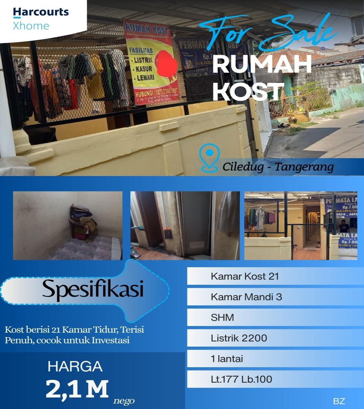 Dijual rumah kos murah di Ciledug Tangerang - Foto 10