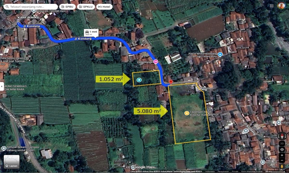 Dijual tanah jalan dekat jl Raya Cinangneng Bogor Jawa Barat - Foto 2