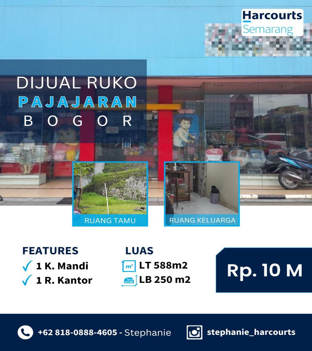 Ruko Murah Strategis di Pajajaran, Bogor Bisa Nego