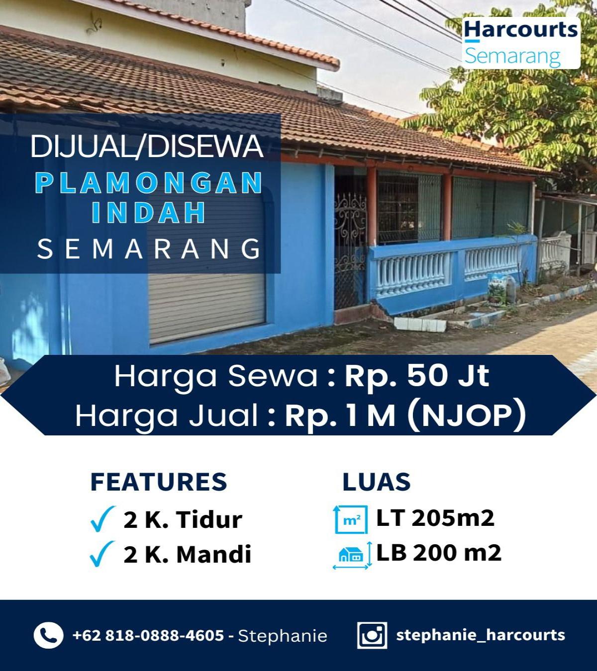 Jual Rumah Bagus Murah SHM Plamongan Indah, Semarang