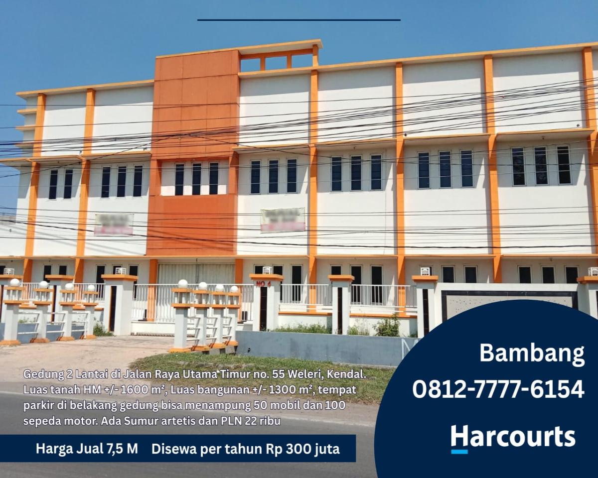 Jual Tempat Usaha Gedung 2 Lantai 1300m2 di Weleri, Kendal