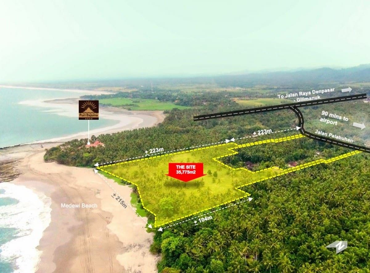 Ultimate Freehold Land With 215m Beach Frontage – Medewi