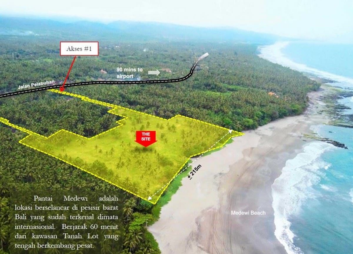 Ultimate Freehold Land With 215m Beach Frontage – Medewi - Foto 3