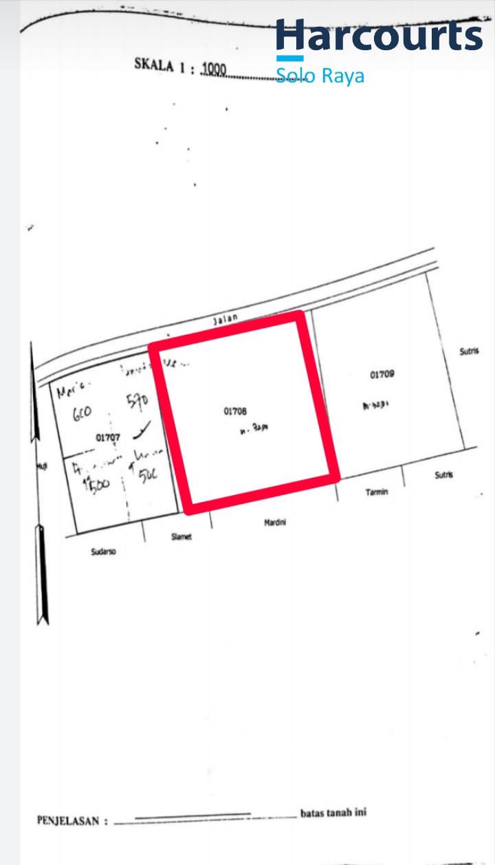 Dijual Cepat! Tanah Potensial di Solo, 5 Menit ke Bandara dan Embarkasi Haji