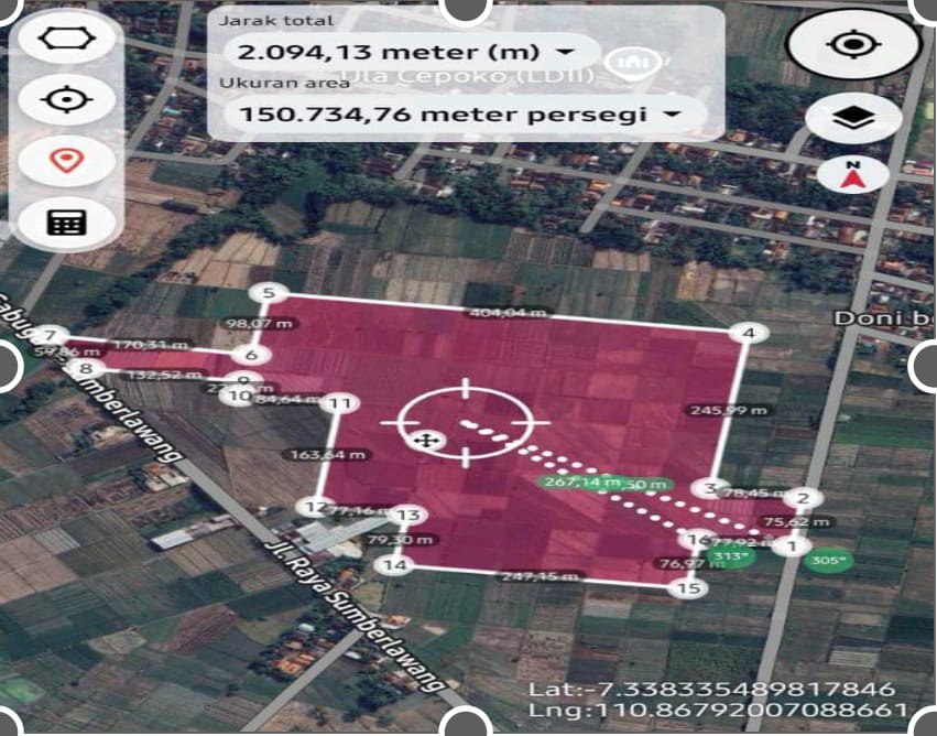 Dijual Cepat! Tanah 2 Muka, Zona Merah Kontur Datar, Lokasi Strategis Mojopuro Sumberlawang - Foto 2